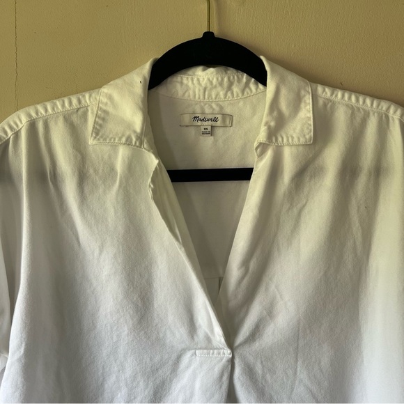 Madewell Courier Button-Back Top in Pure White Women's XS - Picture 3 of 12